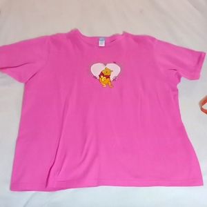 Disney's Winnie The Pooh Pink LG. Short Sleeve T-SHIRT Great Condition